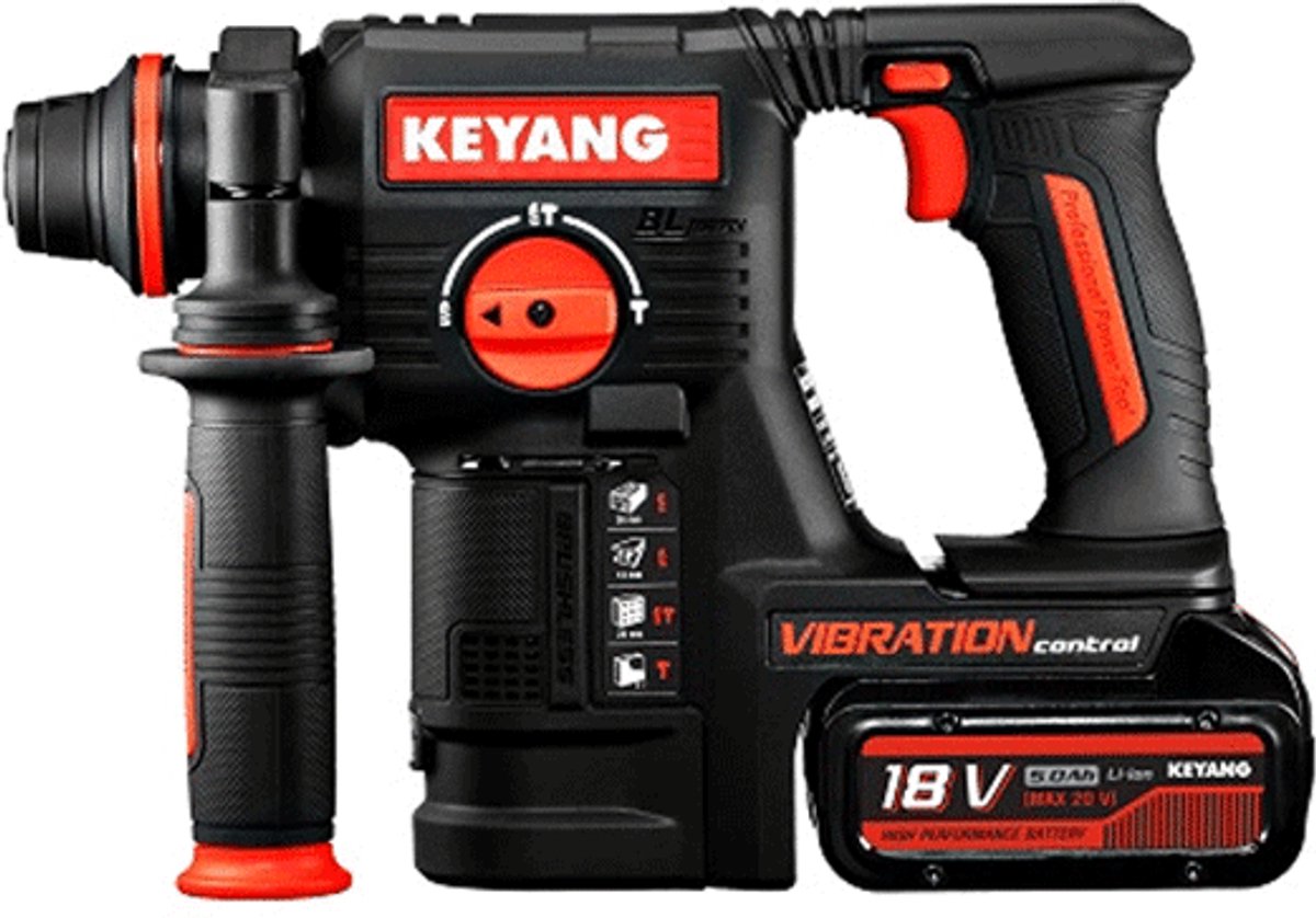 Keyang HD20BLH-24T Accu Combihamer – SDS-Plus – 18V (20V MAX) – 2x5.0Ah