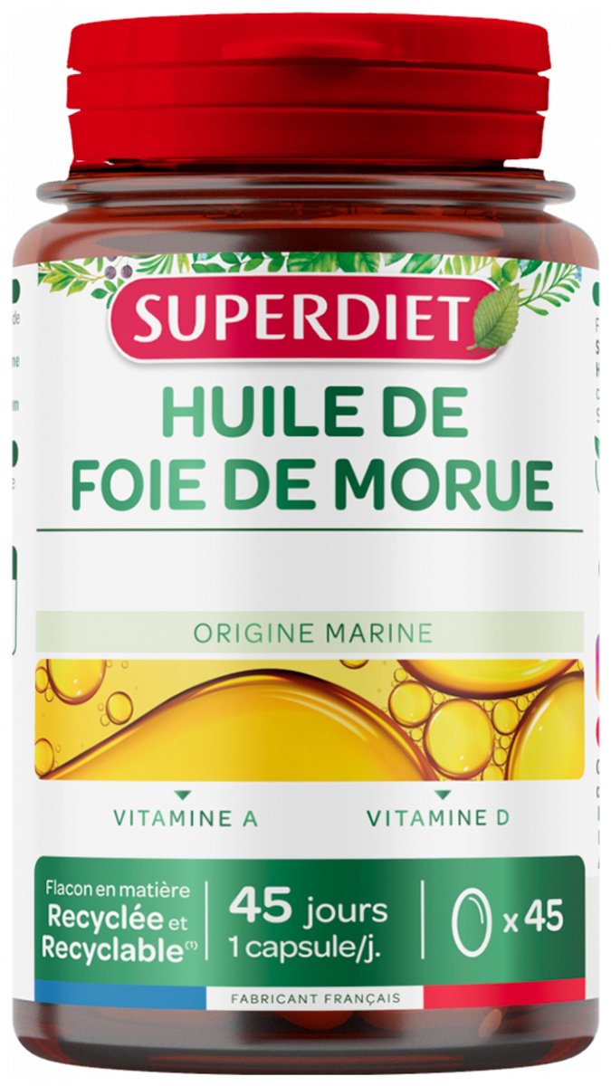 Superdiet Kabeljauwleverolie 45 Capsules