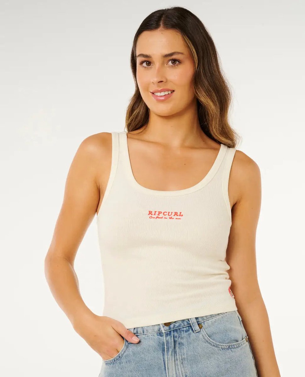 Rip Curl Surf Puff Party Pack Tank Bone Wit