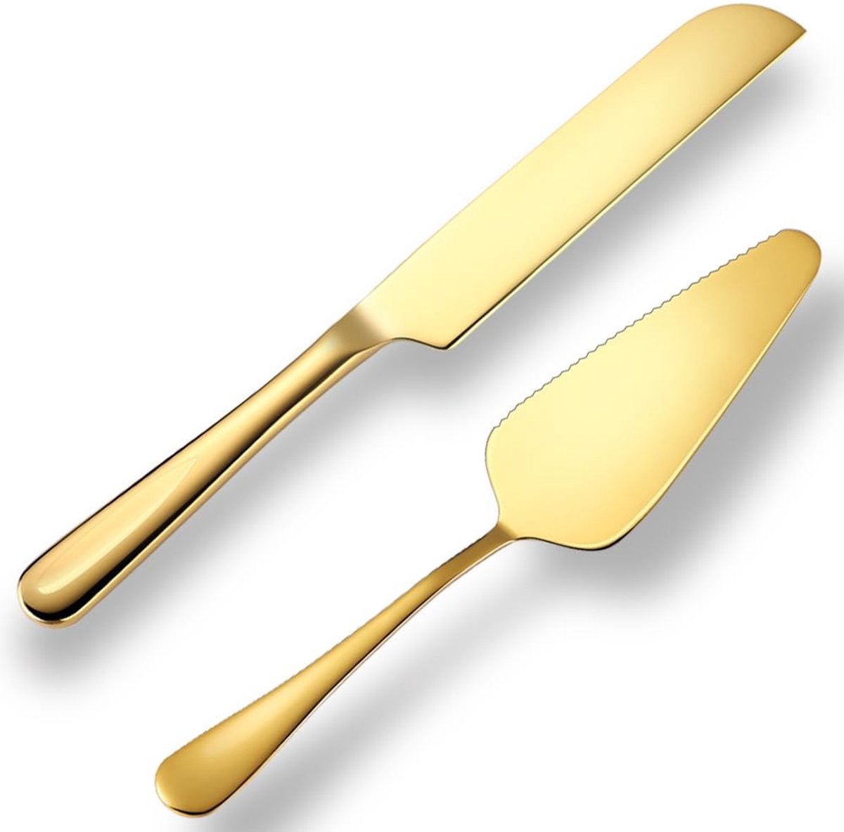 Dailygoods - Set van Taartsnijder en Serverset - Titanium Verguld Roestvrij Staal
