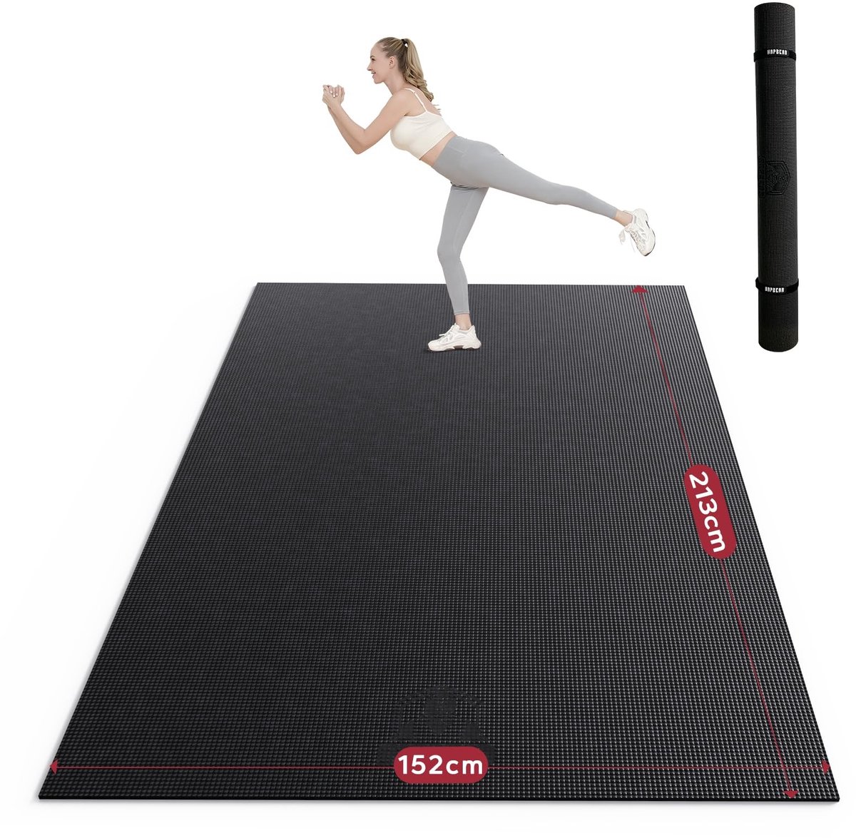 Dailygoods - Yogamat XXL - Antislip Fitnessmat Extra Breed en Duurzaam