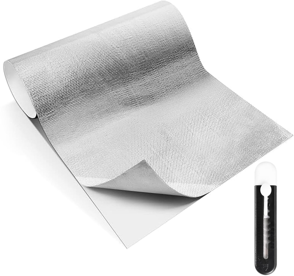 Dailygoods - Hittebeschermingsmat Aluminium 60 x 200 cm - Zelfklevend Hitteschild voor Isolatie