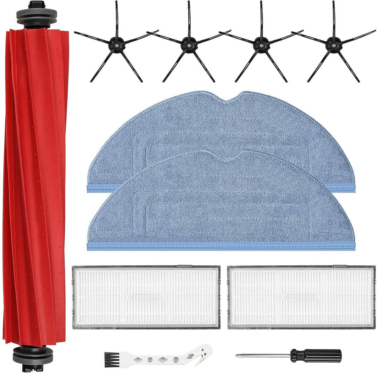 Dailygoods - 11 Stuks Accessoires voor Roborock S7 Robotstofzuiger - Hoofdborstel en Filters