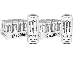 2x Monster Energy Ultra Zero Sugar White 12 x 500 ml
