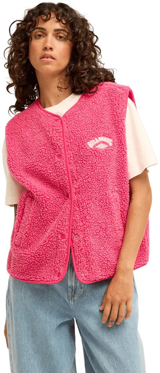 Billabong Be Happy Fleece Vest Roze M Vrouw