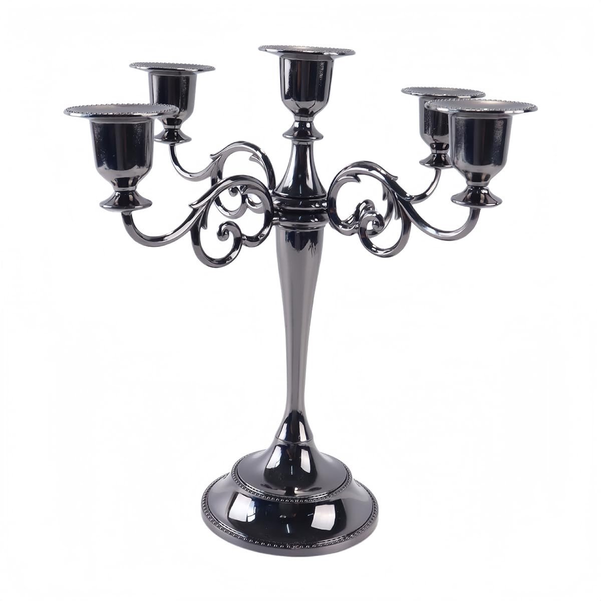 Solidchoice - 5-armige Kaarsenhouder - Elegante Kaarsenstandaard met Antislip Basis voor Decoratie