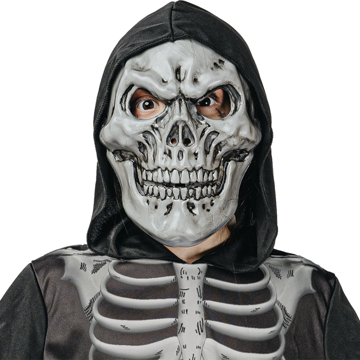 Joya Party® Skelet Masker Volwassenen | Halloween Masker | Skull Mask | Doodshoofd Masker | Horror Masker | Verkleed Accessoire | Elastische Band | One Size