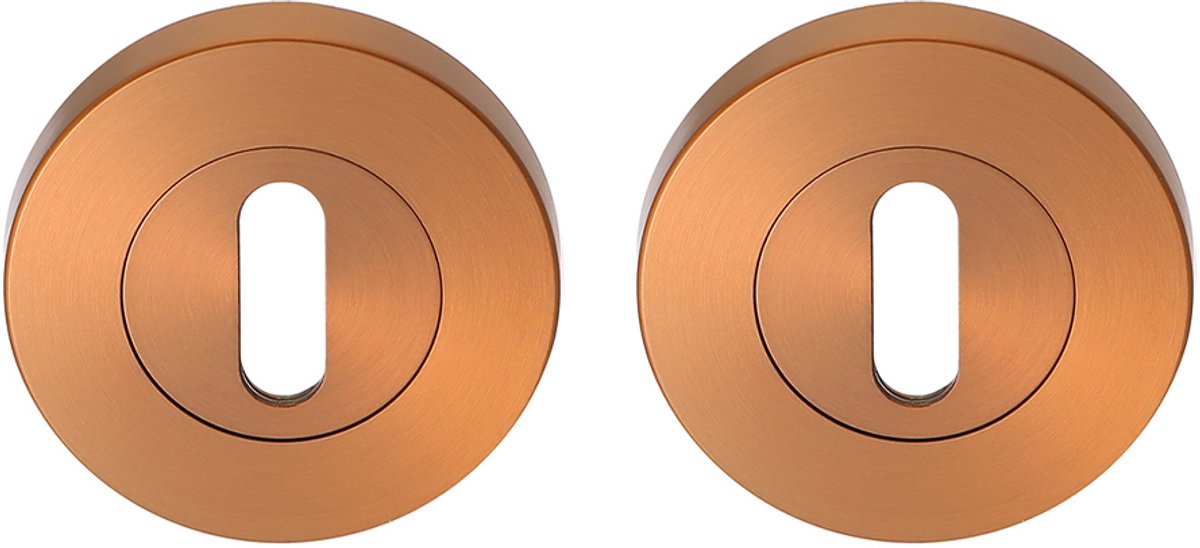 Sleutelrozet rond 53,5x8,5 mm brons geborsteld PVD gecoat