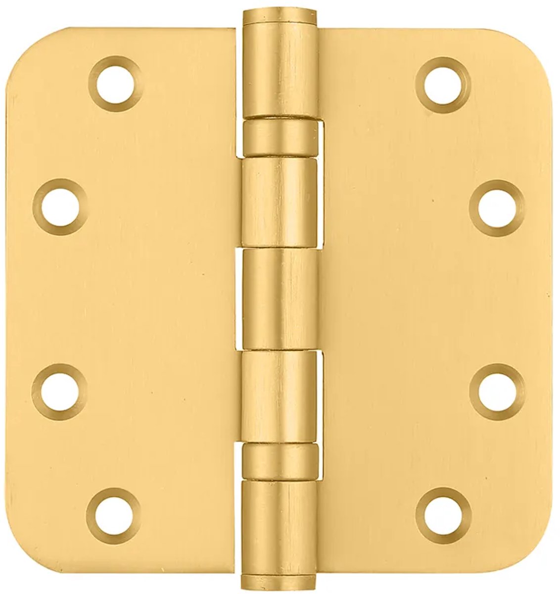 Kogelscharnier afgerond 89x89x2,5mm mat goud PVD gecoat