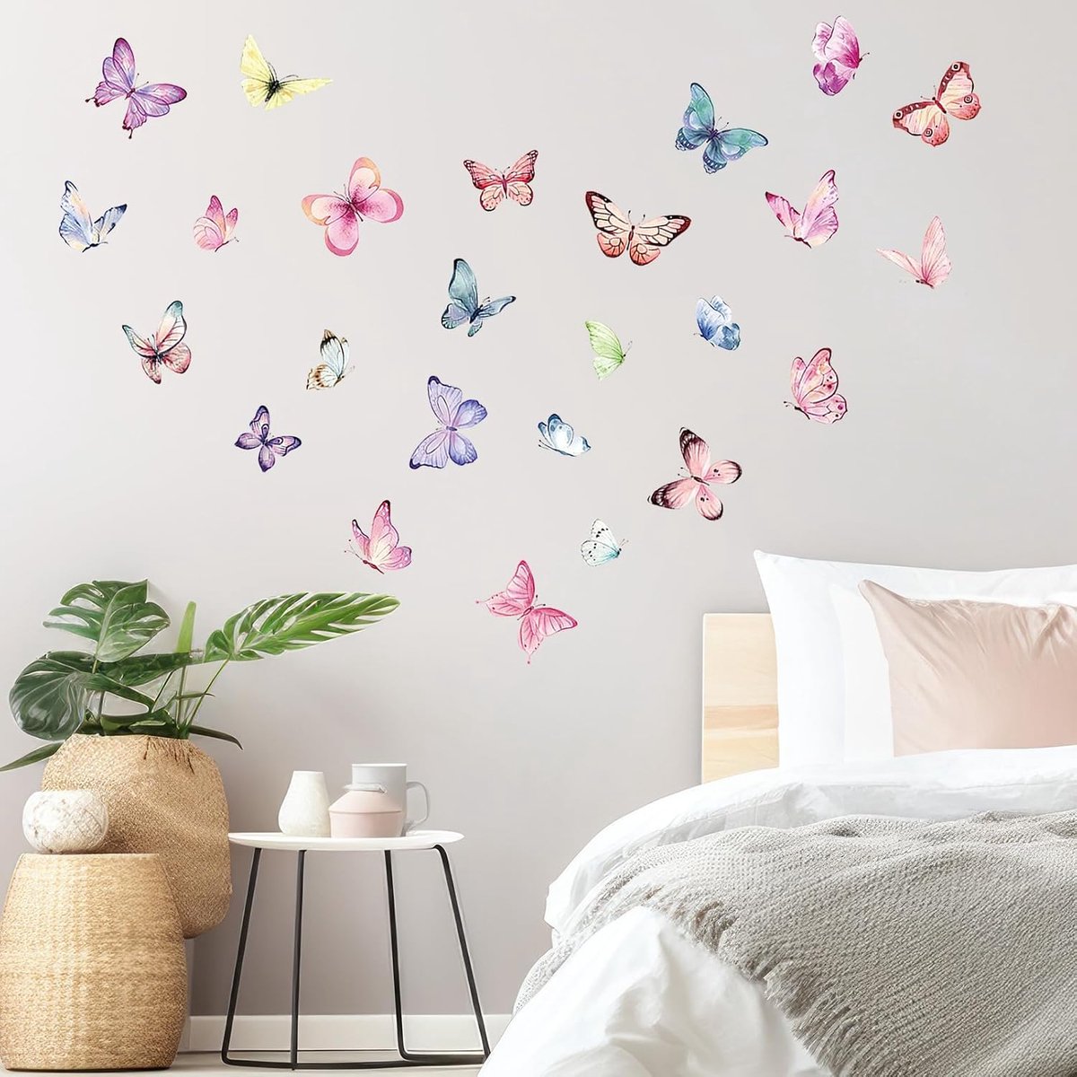 Muursticker Vlinders Kleur 150 Stuks Zelfklevende Muurstickers Kinderen Creatieve DIY Decoratieve Muurstickers voor Meisjes Kamer Woonkamer Slaapkamer