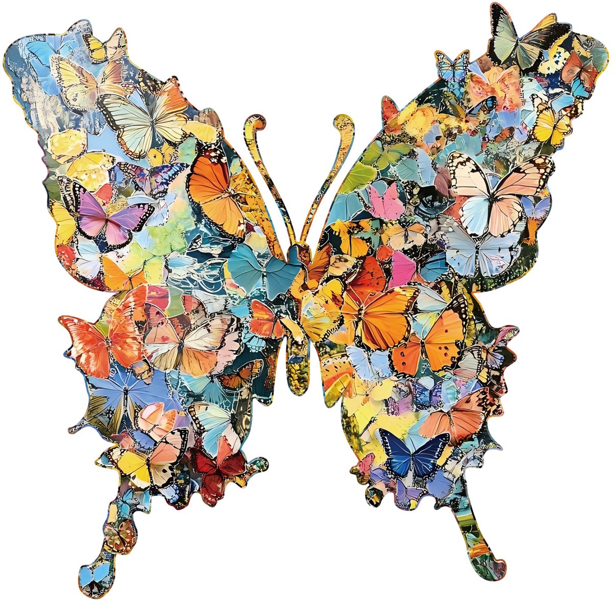 Casalora Houten Puzzel voor Volwassenen 162 Stukjes – Vlinder – Unieke Vorm Puzzel — cadeau in Spellen & Speelgoed - foto 2