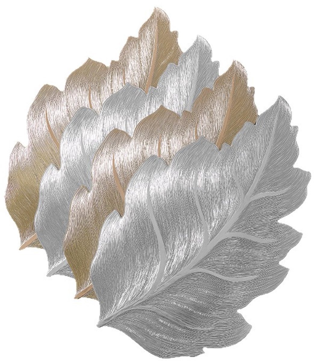 Casalora Placemats Bladvorm 4 Stuks - Hittebestendig - Makkelijk schoon - PVC - 32 x 51cm