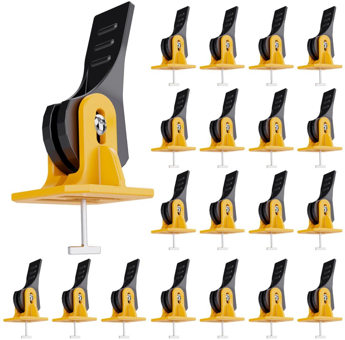 Tegelnivelleringsset - 100 stuks - Installatie-nivelleermiddel - Herbruikbaar - Installatiehulpmiddelen - Vloerinstallatiegereedschap - Geschikt voor vloer- en wandtegels