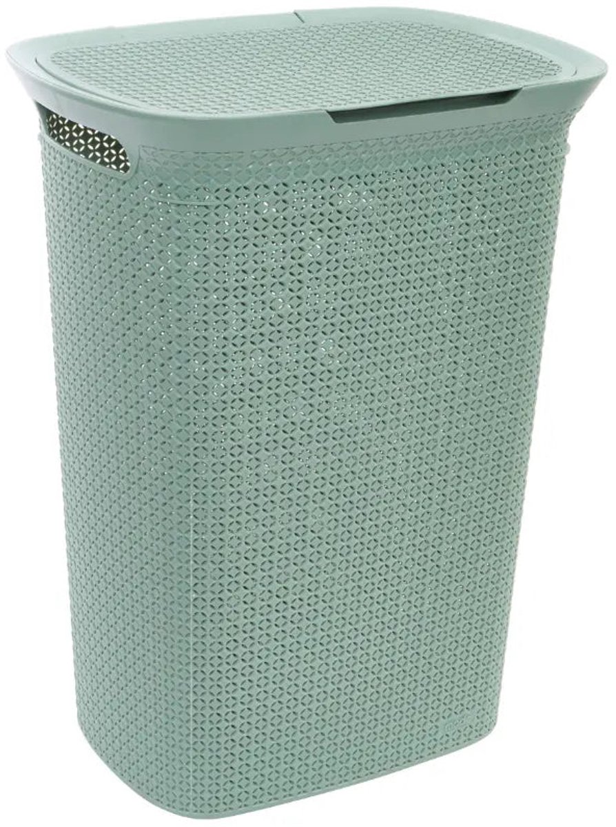 Kunststof wasmand met deksel 57 liter Five® - Groen - Kunststof