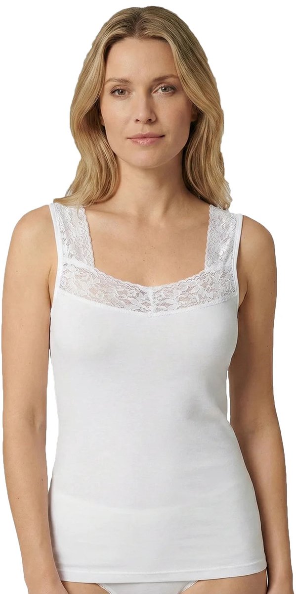 Beeren dames comfort feeling hemd met kant Dianne - Wit / M