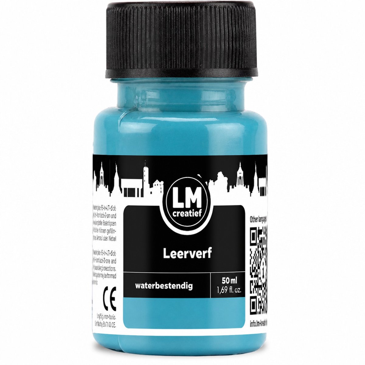LM-Kreativ Leerverf - Leerverzorging en Reparatie - Waterbestendig - Slijtvast - Lichtblauw - 50 ml