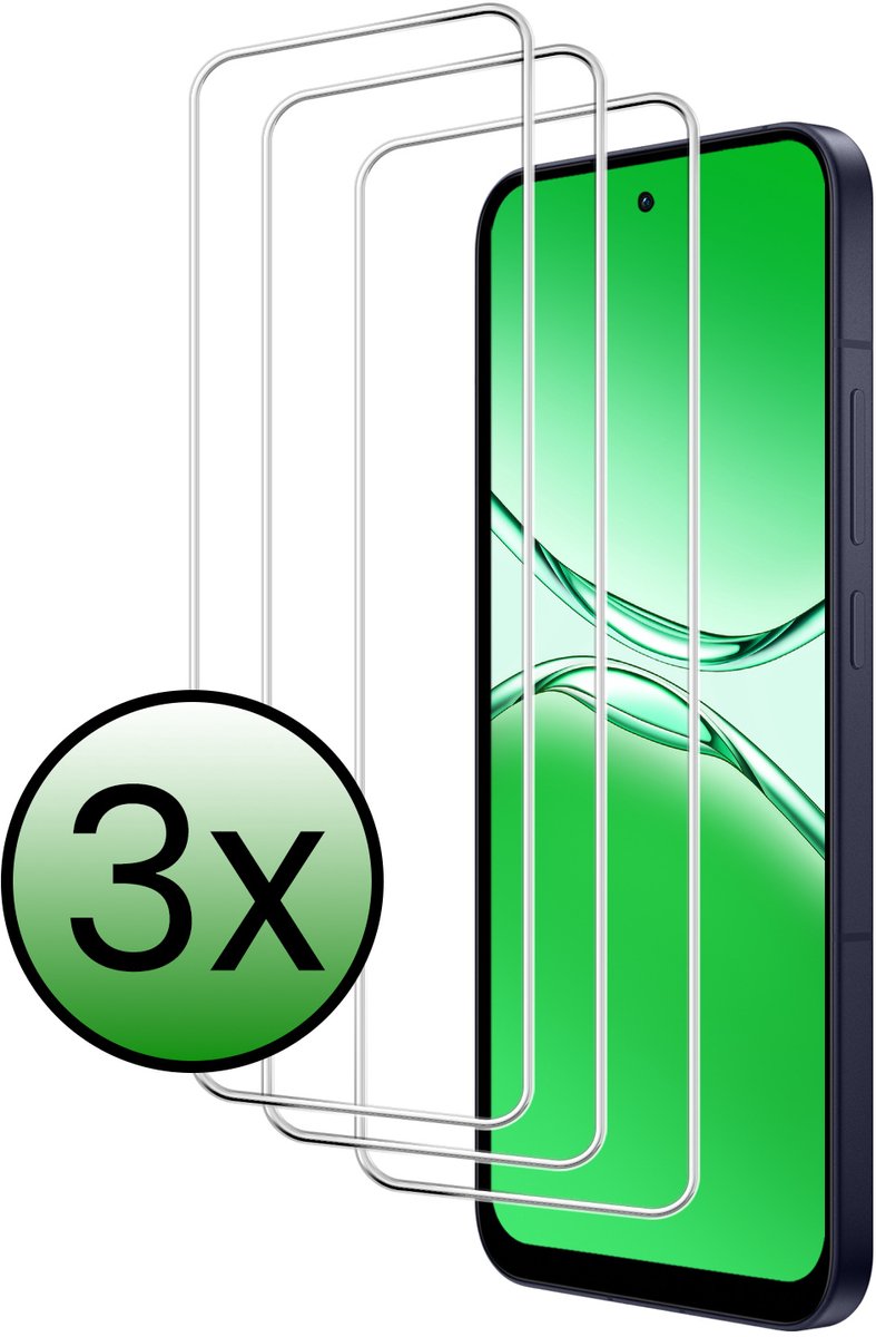 Screenprotector - 3 Stuks Geschikt voor OPPO A5 Pro - Extra Sterk - Beschermglas - Gehard Glas - Tempered Glass - Screen Protector