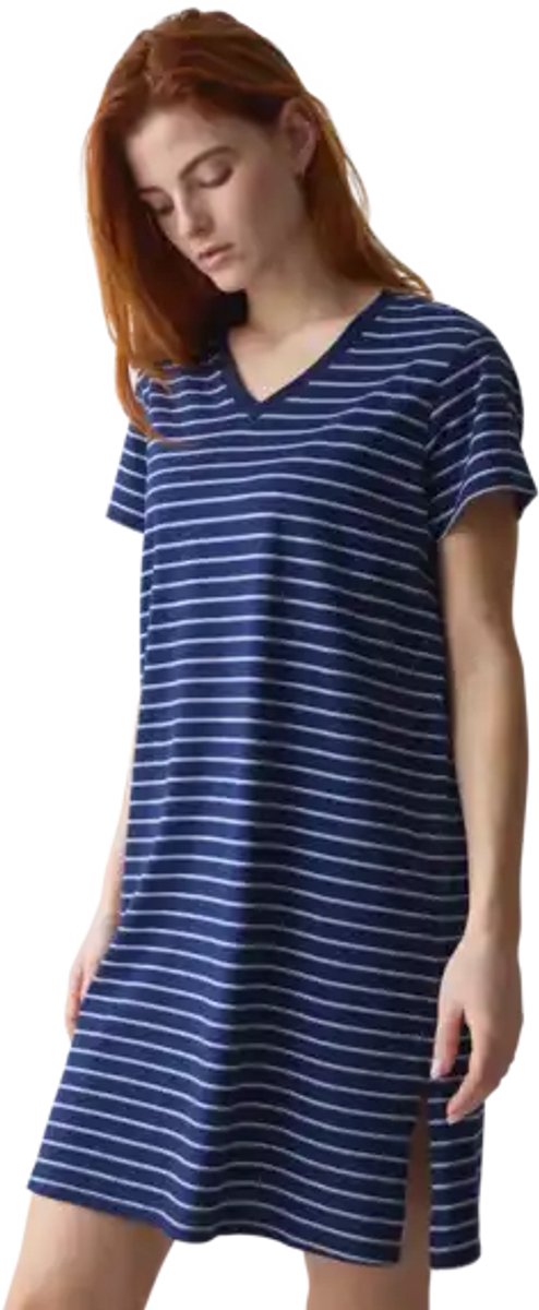 Rebelle dames nachthemd - Korte mouw - Blue Bay - 42 - Blauw