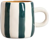 Homla TORRIT Green Stripes mok, 100 ml