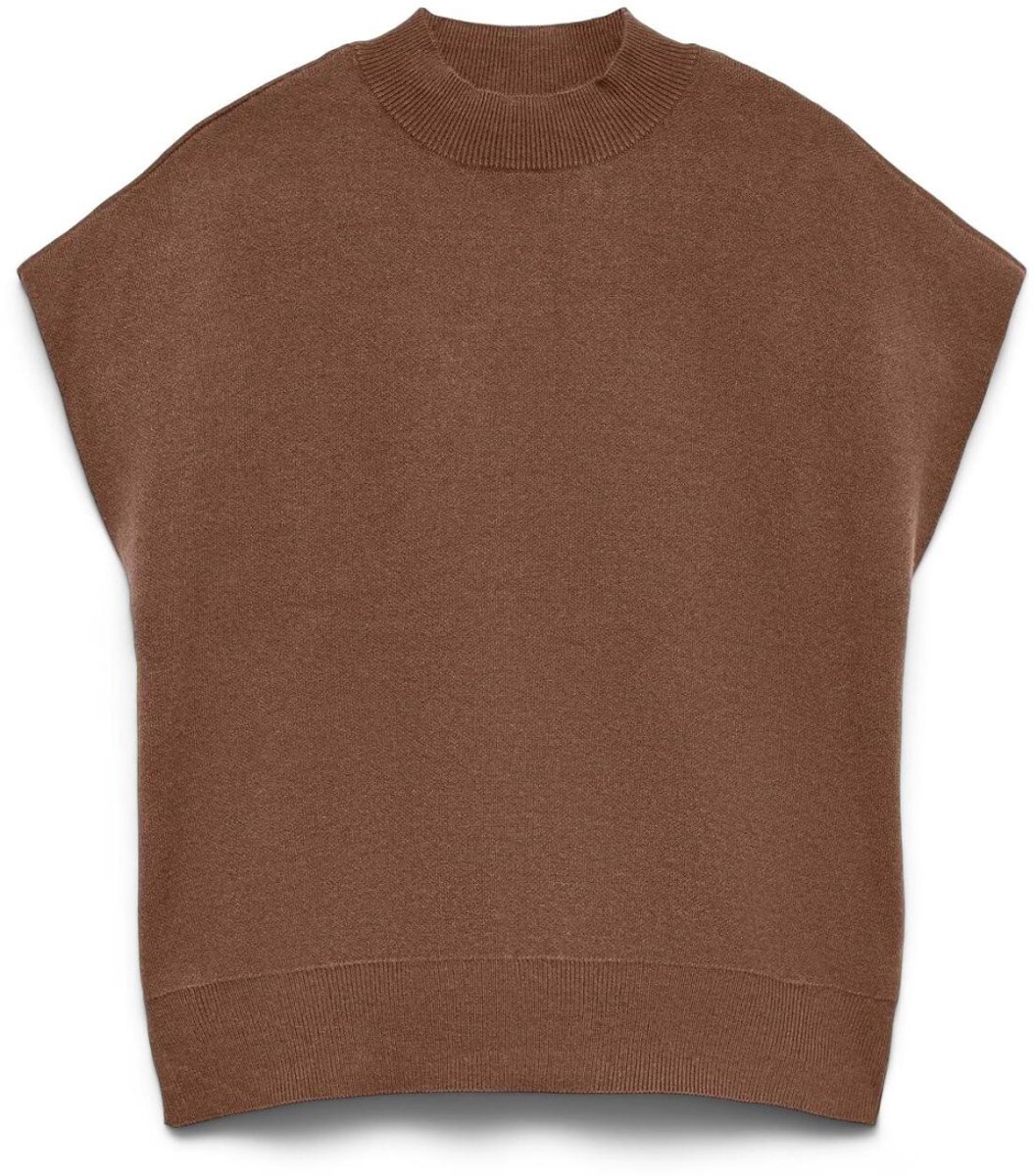Vero Moda Trui Vmelly Sl Loose Highneck Pullover B 10347192 Cocoa Brown Dames Maat - XXL