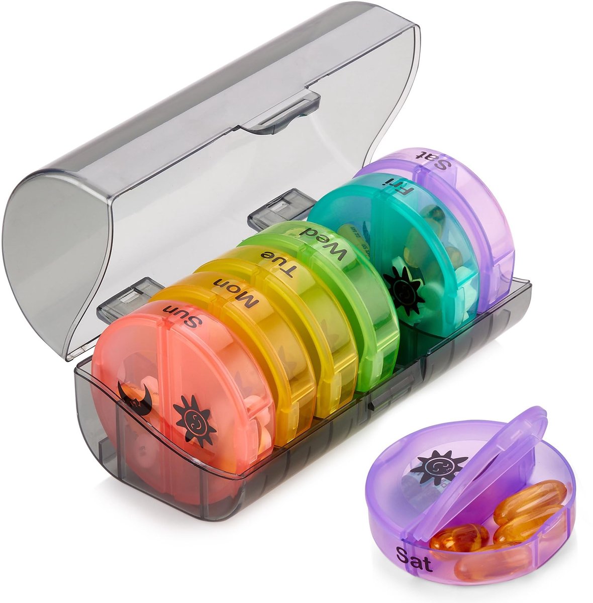 Solidchoice - Wekelijkse Pillenorganizer voor 2x per Dag Gebruik