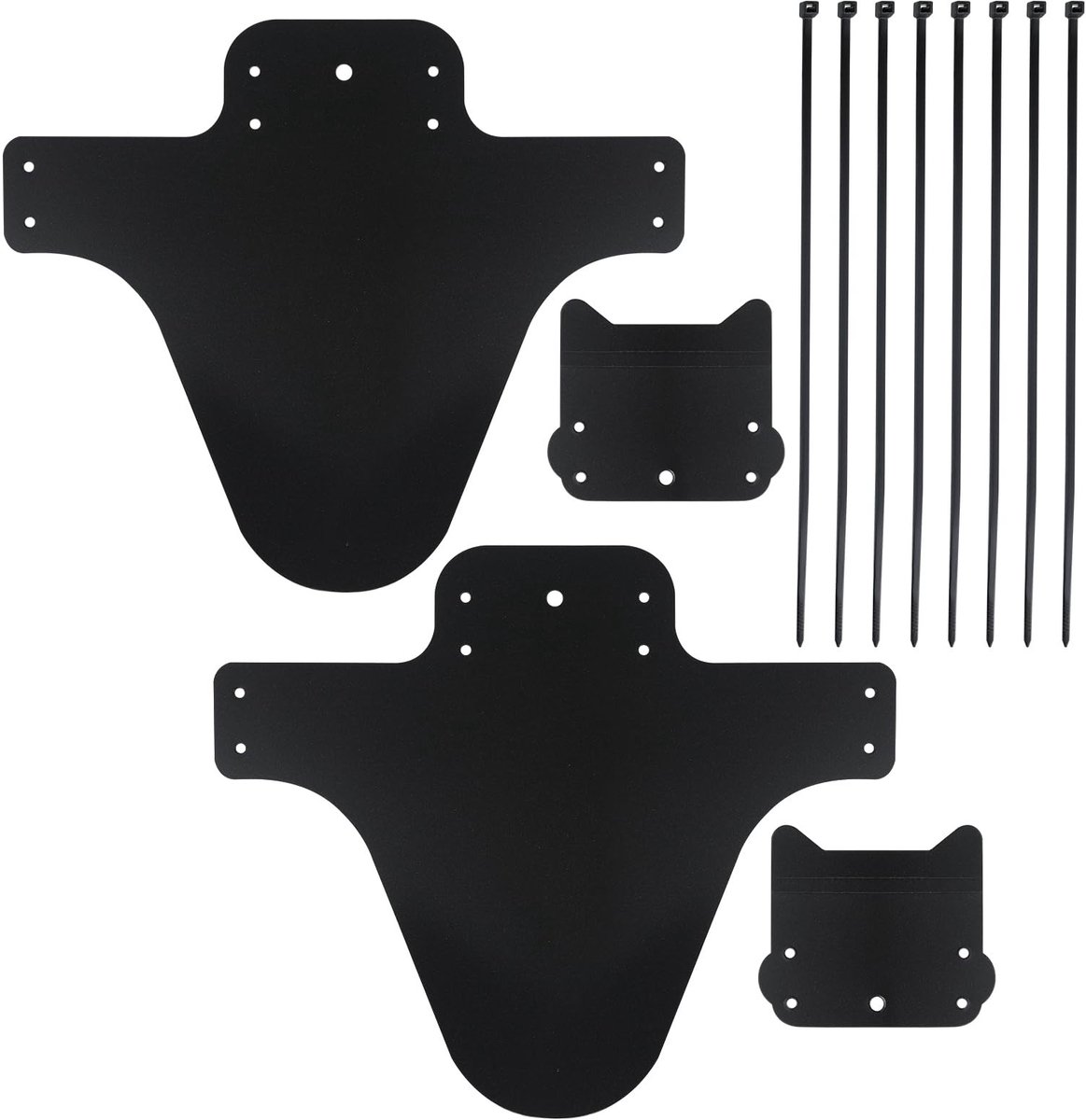 Solidchoice - Set van 2 Verstelbare MTB Spatborden met Kabelbinders
