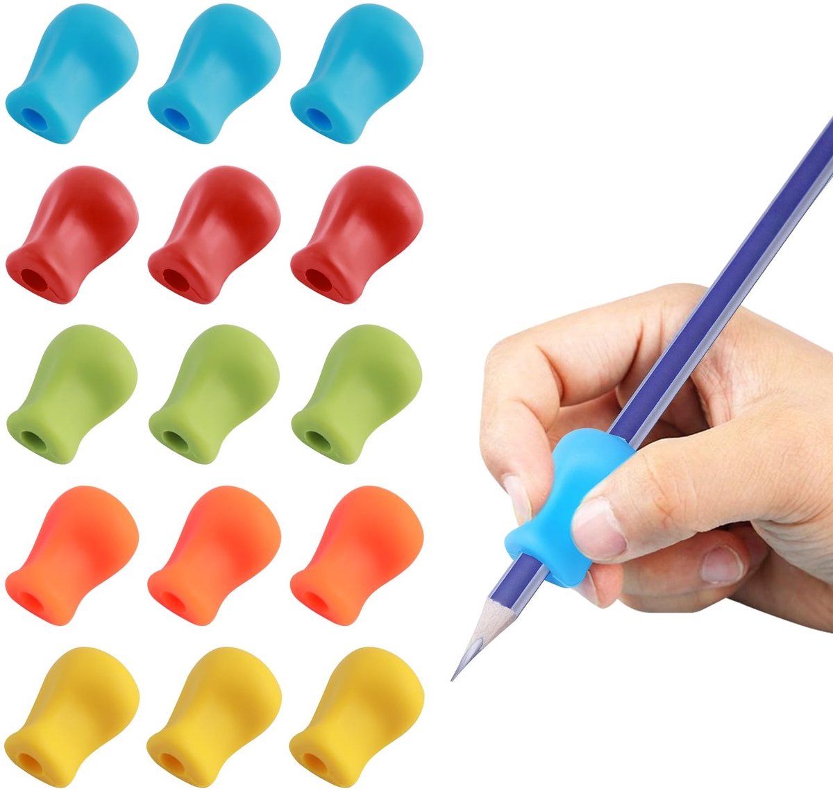 Solidchoice - Set van 15 Ergonomische Penhouders voor Kinderen