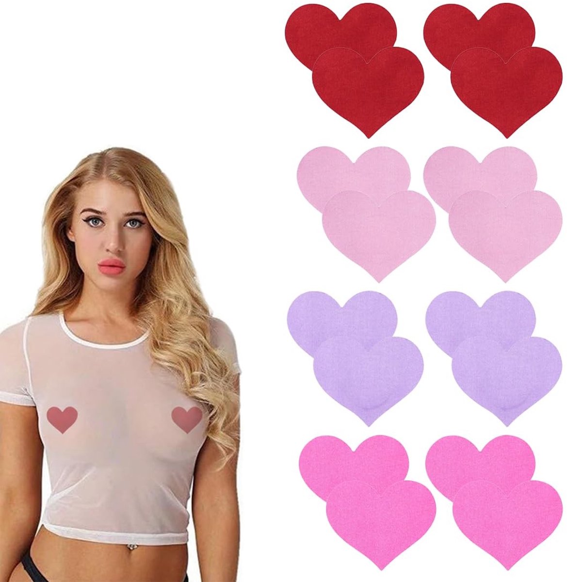 Solidchoice - 8 Paar Verwijderbare Nipple Covers voor Dames