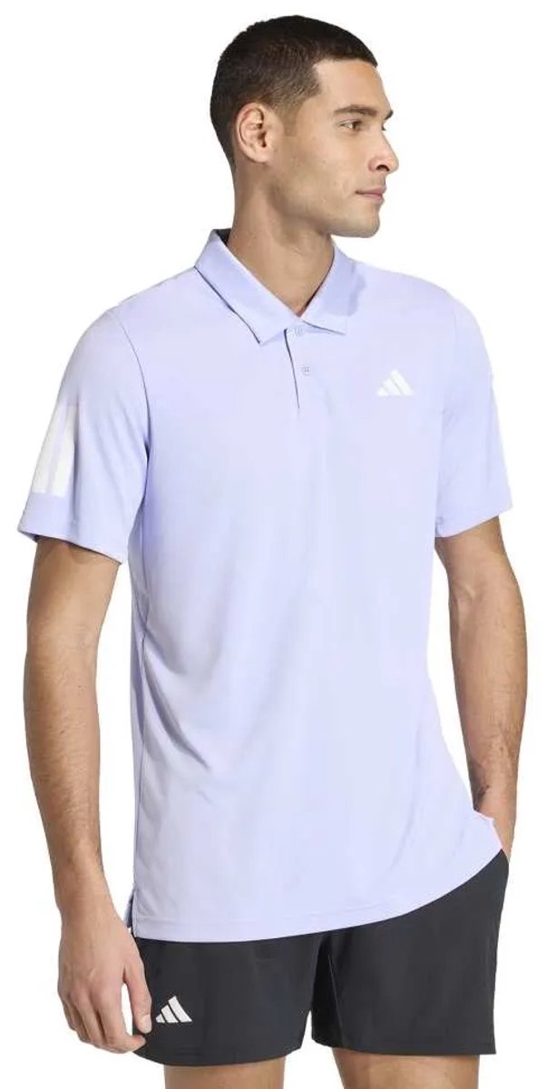 Adidas Club 3str Korte Mouw Poloshirt L Man Violet Tone