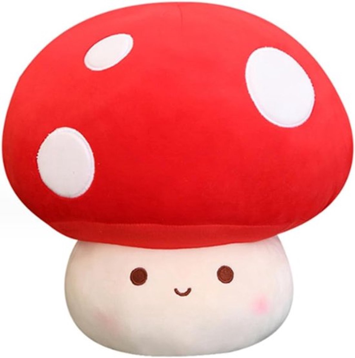 Zachte Paddenstoel Pluche Knuffelpop van 30 cm - Schattig Pluche Kussen voor Thuisdecoratie en Verjaardagscadeau (Rood)