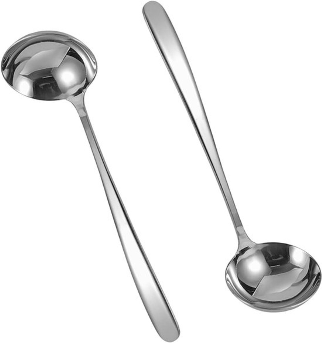 Roestvrijstalen Sauslepels Set van 2, 20 cm, Ideaal voor Sauzen, Soepen en Koken, Vaatwasmachinebestendig
