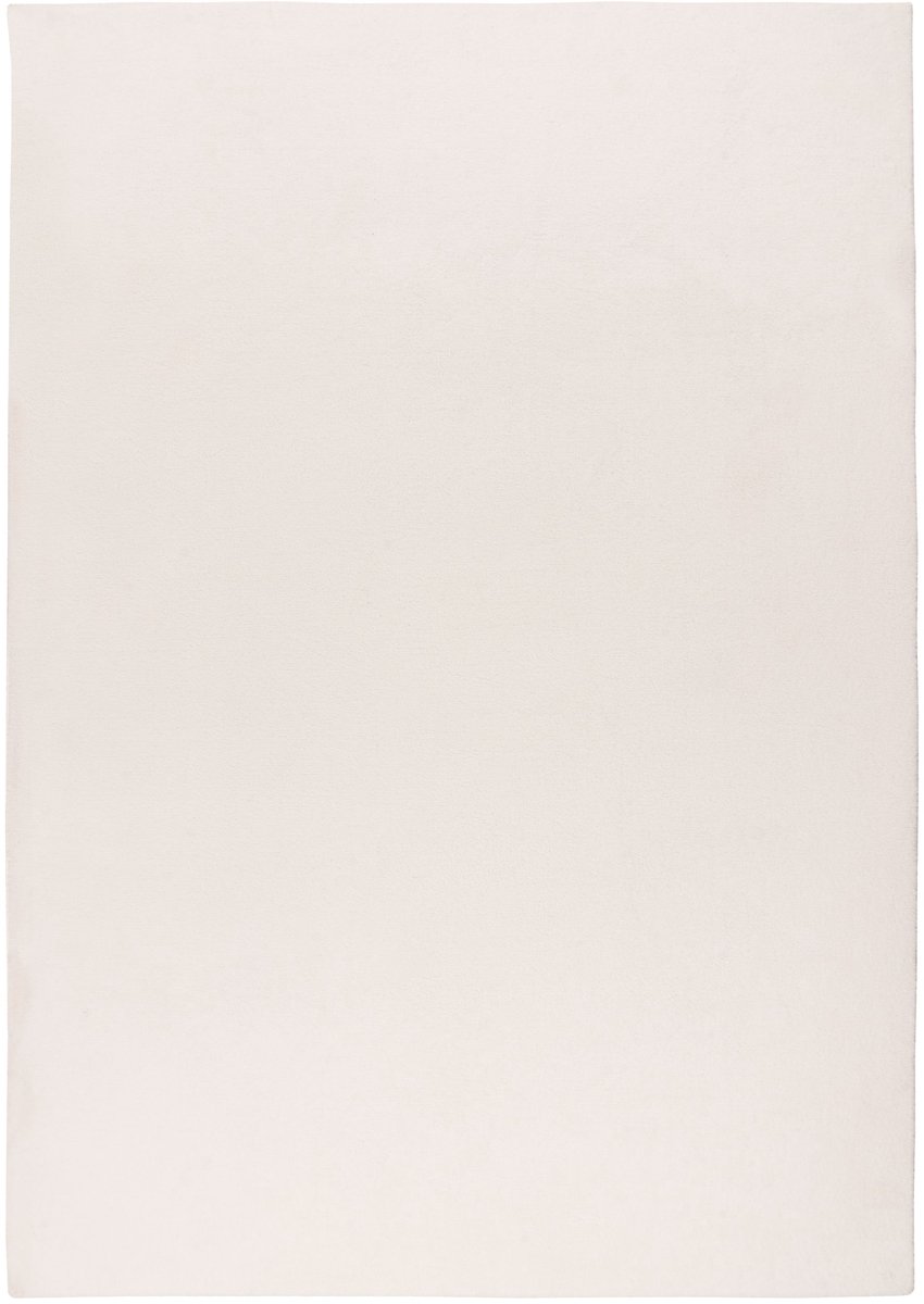 Padiro laagpolig vloerkleed 120 x 160 cm - crème / off-white - modern effen design - geschikt voor vloerverwarming - van polyester