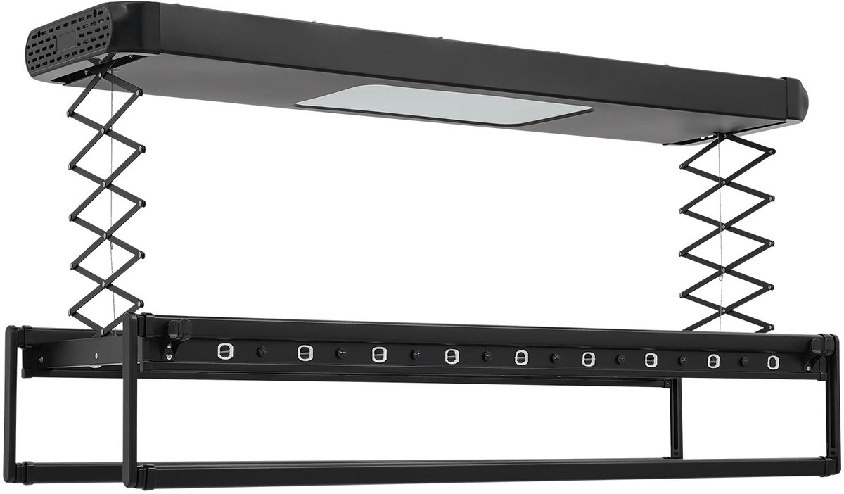 North Collective Elektronisch Droogrek - Droog rek - Was Rek - Plafond Bevestiging - Hangend Droogrek - Wasrek - 35 kg Draagkracht