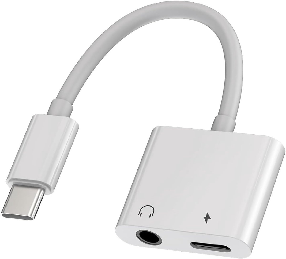 Adapter Cable USB C to 3.5mm Jack Plug (2-in-1), Supports Audio for Headphones, Fast Charging and Data Reading, Jack - ShopVlot
