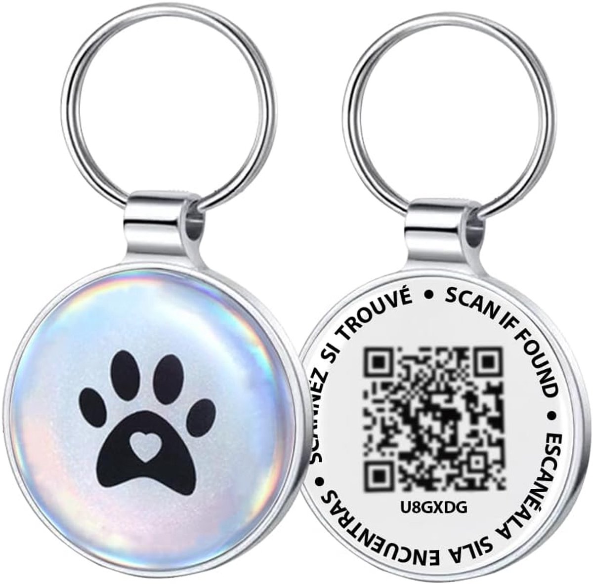 UK QR Code Dog Identification Tags with Real Time Alerts (2 PCS) - QR Code Pet Dog Tags - ShopVlot