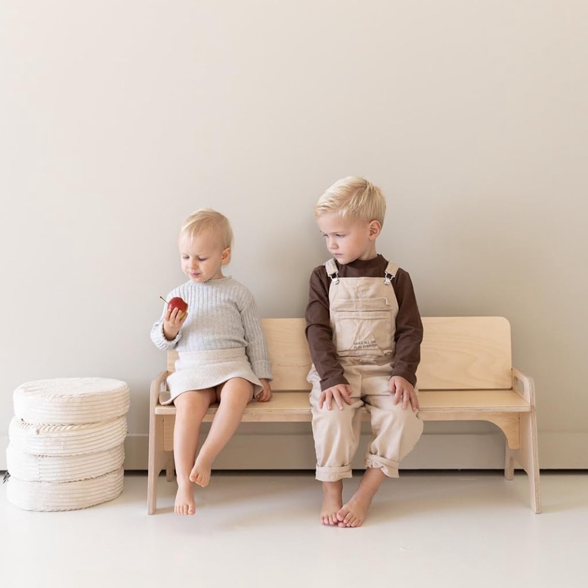 Houten kinderbank naturel - ShopVlot
