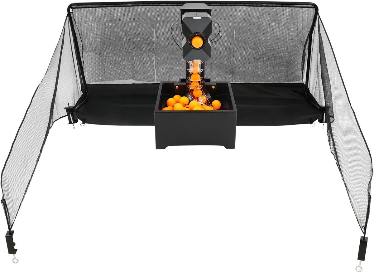 Tafeltennisrobot, draagbare balmachine, draadloze afstandsbediening, automatische tafeltennistafel met een capaciteit - ShopVlot