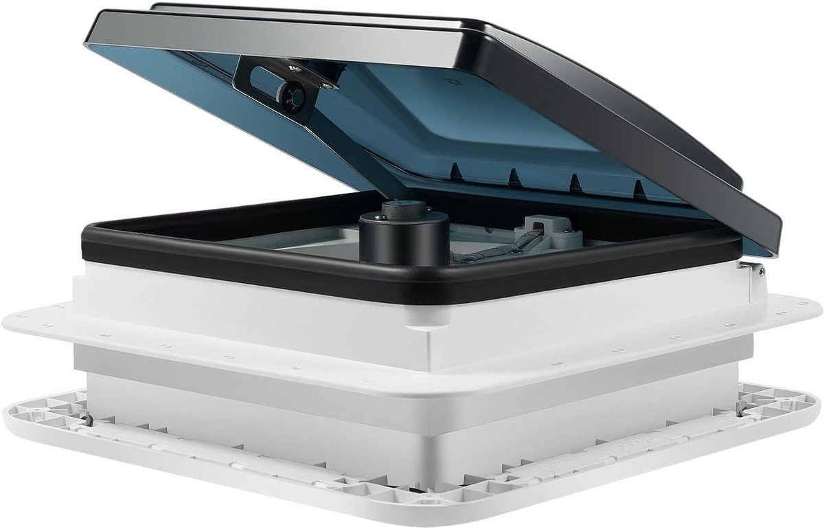 Drain Fan for Caravans, Low Noise Fan, Side Drain Fan, Caravan, Camper, Hatch, Roof Fan with LED for Motorhome - ShopVlot