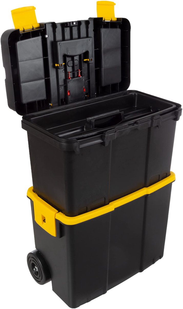 Stalwart Stackable mobiele gereedschapskist met wielen - ShopVlot