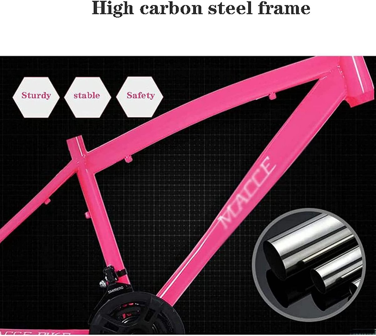 26 Inch Mountain Bike 21 24 27 30 Speed MTB Bicycle Frame Suspension Fork for Home City Bike White 21 Speed ShopVlot
