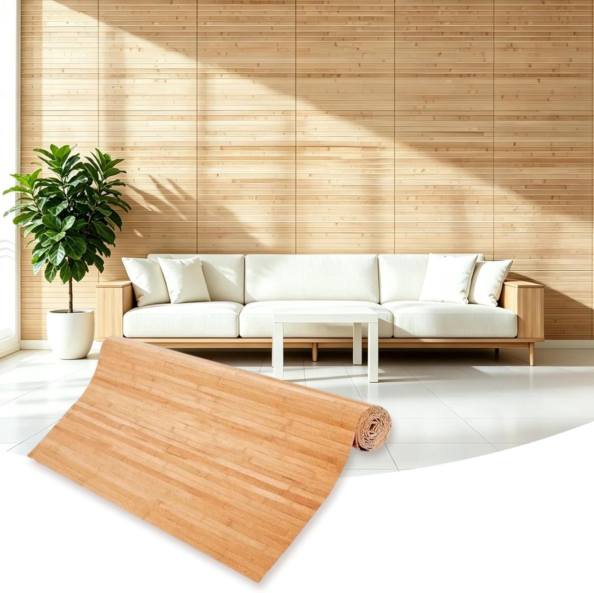 Bamboo Wall Panel, Bamboo Wall Cladding Natural Carbonized Bamboo Indoor Wall Decoration, Renewable Panels for Wall - ShopVlot