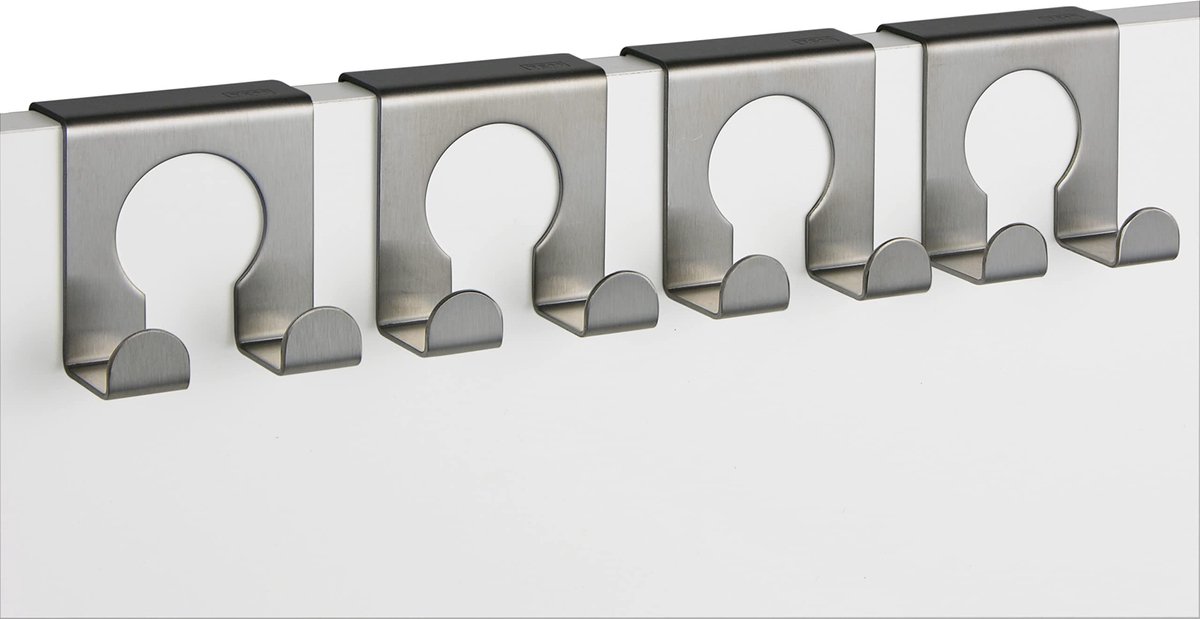 Solidchoice - Roestvrijstalen Deurhaken Set van 4