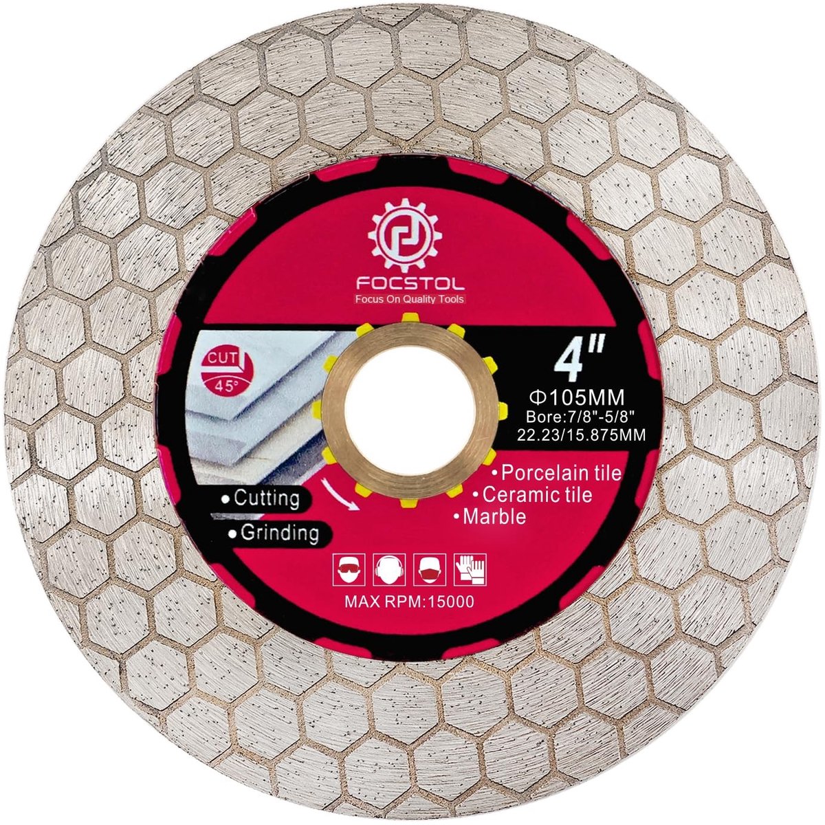 Solidchoice - Diamant Doorslijpschijf voor Tegels en Steen 105 mm