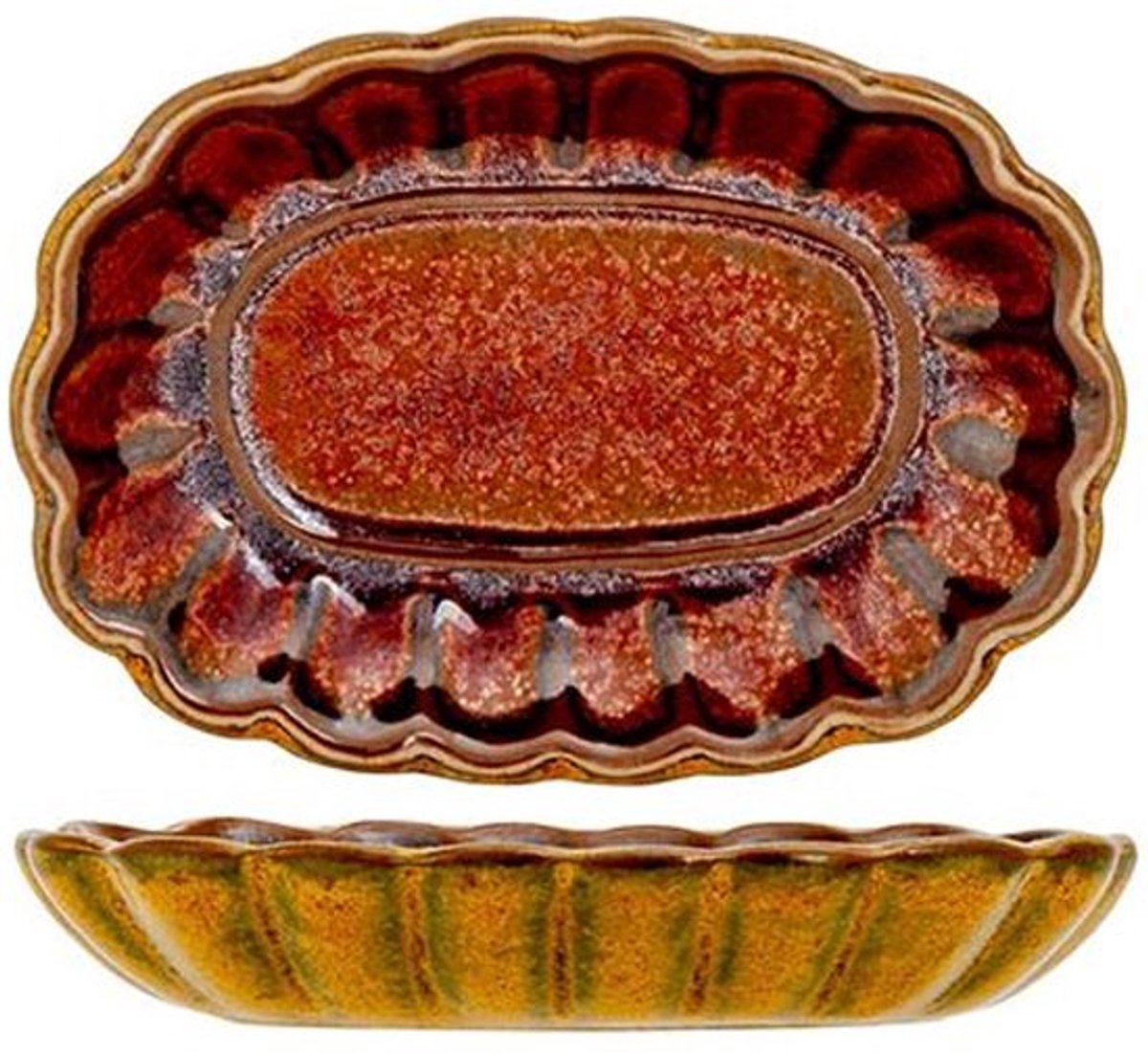 Elements Mustard Aperoschaaltje Ovaal 9x6,5xh1,5cm