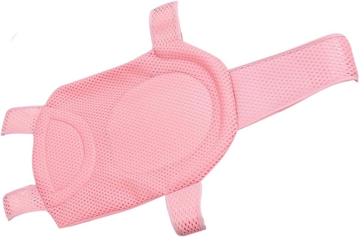 Babybadje Ondersteuningsnet - Badzitje Baby - Veilig Baden - Verstelbare Pasvorm - 97x67cm - Roze