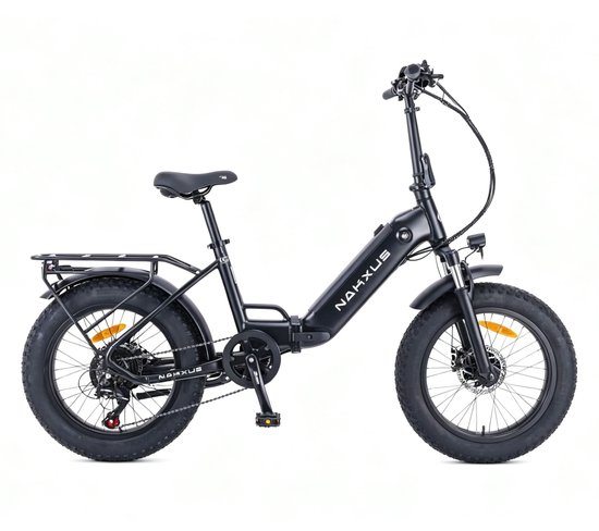 Vankel Elektrische Vouwfiets - 20 inch Fatbike banden - 36V 522Wh uitneembare accu - tot 70 km actieradius - 250W motor - Shimano 7 versnellingen - LCD display - Zwart van VANKEL — afbeelding 2