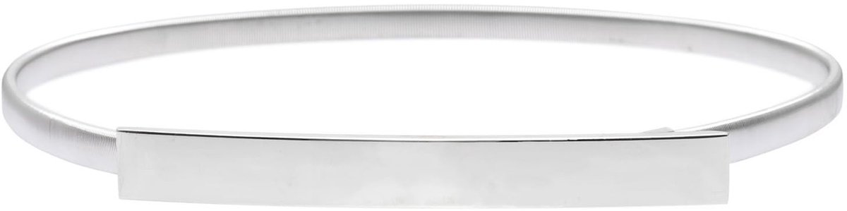 Solidchoice - Elastische Dames Riem Zilver voor Jurken en Overhemden