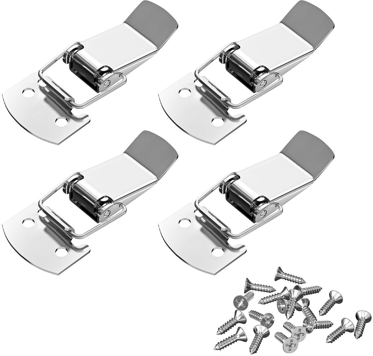 Solidchoice - Spansluiting roestvrij staal, 4 stuks 39 mm met 16 schroeven