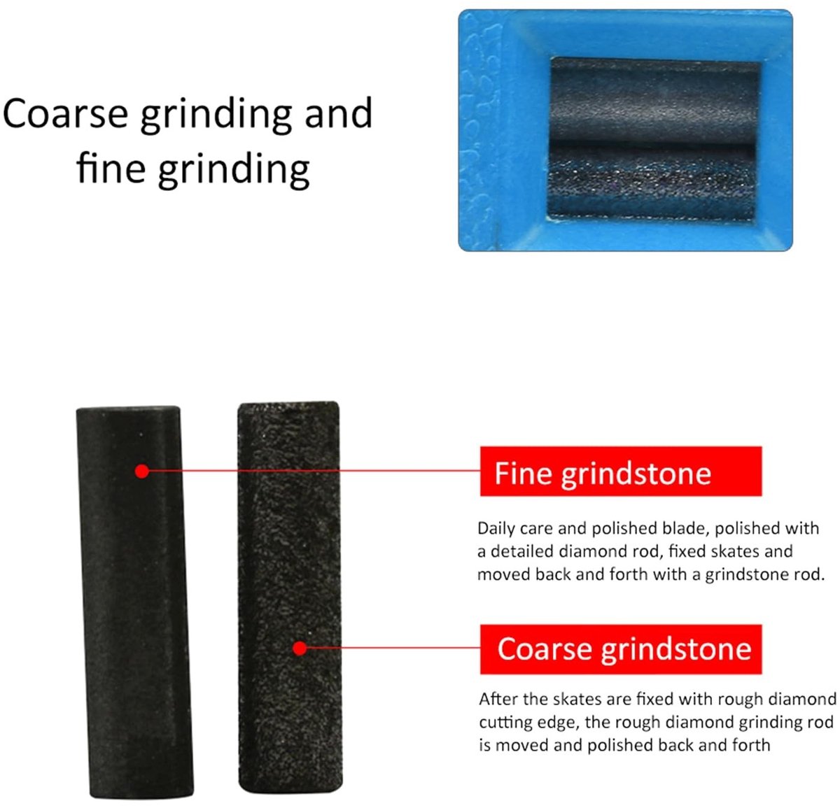 Solidchoice - IJs Hockey Skate Slijper met Coarse en Fine Grinding, Draagbaar