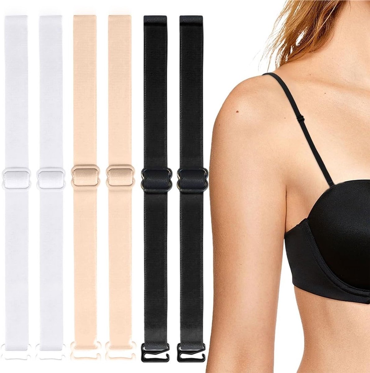 Solidchoice - Set van 6 Verstelbare Beha-bandjes voor Dames